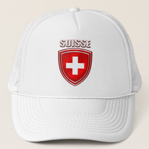 Suisse logo shield emblem flag of Switzerland Trucker Hat