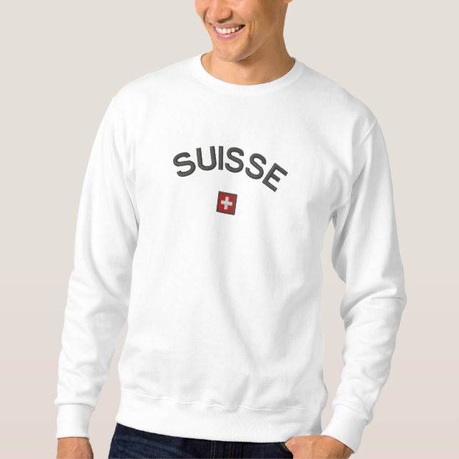Suisse Sweatshirt With Switzerland Flag (Front)