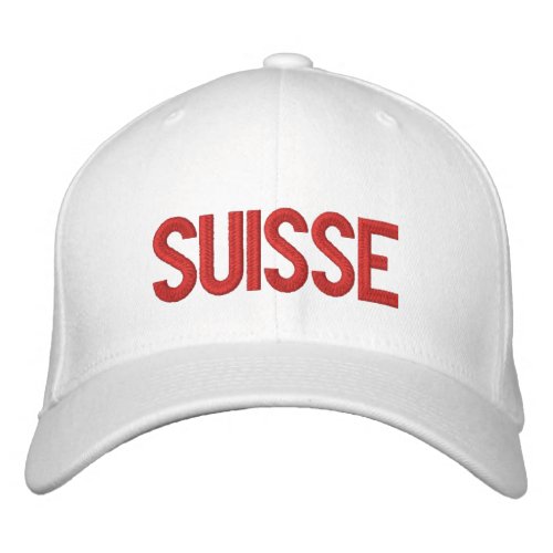 Suisse Switzerland Embroidered Hat