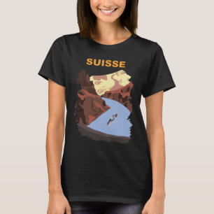 Suisse Switzerland Lake Retro Travel T-Shirt