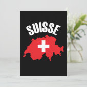 Suisse Switzerland Map Flag (Standing Front)