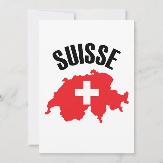 Suisse Switzerland Map Flag (Front)