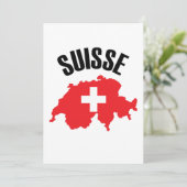 Suisse Switzerland Map Flag (Standing Front)