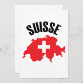 Suisse Switzerland Map Flag (Front/Back)