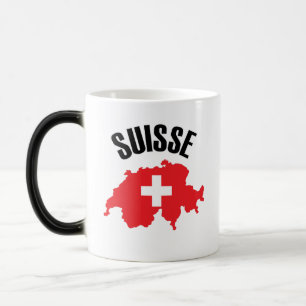 Suisse Switzerland Map Flag Color Morph Mug