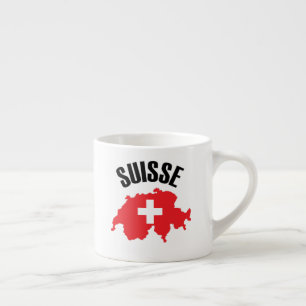 Suisse Switzerland Map Flag Espresso Cup