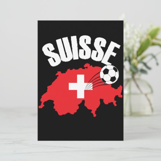 Suisse Switzerland Map Soccer (Standing Front)