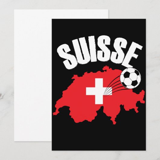 Suisse Switzerland Map Soccer (Front/Back)