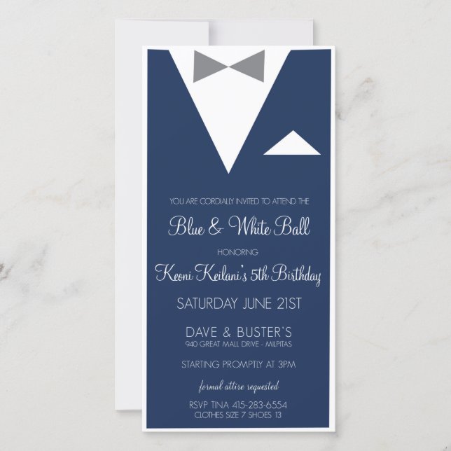 Suit and Tie Invite (Front)
