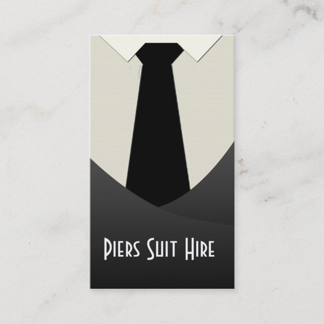 Suit hire business card (Front)