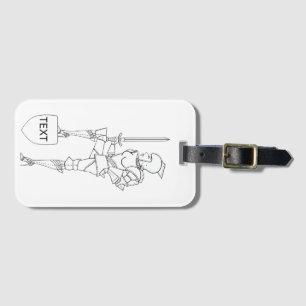Suit of Armor Diva to Personalize Luggage Tag