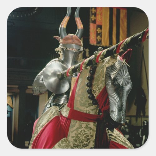 Suit of armour and matching horse armour square sticker
