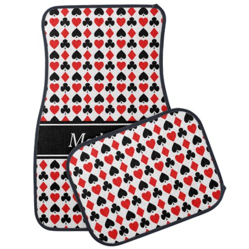 Suit of Cards Red Black Personalized Car Mat