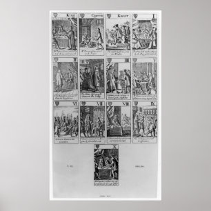 Suit of Hearts illustrating the 'Popish Plot' Poster