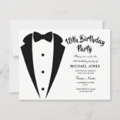 Suit & Tie mens 18th birthday party invitation (Front)