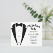 Suit & Tie mens 18th birthday party invitation (Standing Front)
