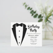 Suit & Tie Sophisticated Birthday Party Invite (Standing Front)