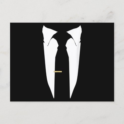 Suit Tie Wedding Tuxedo Prom Bachelor Ceremony Postcard