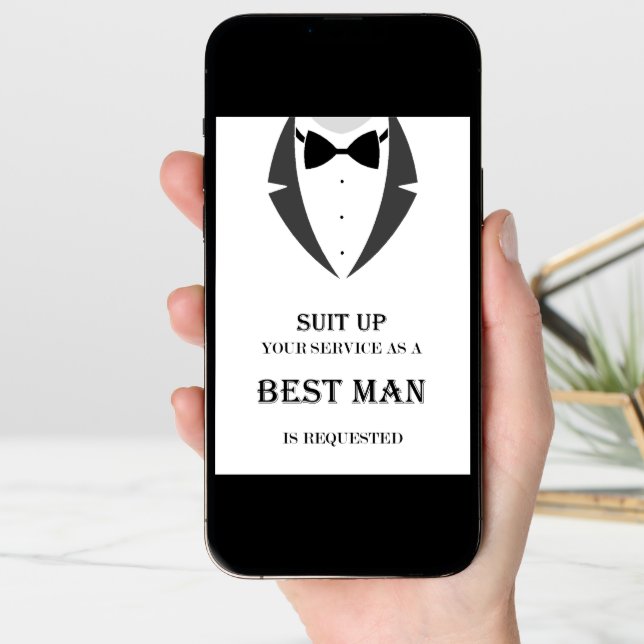 Suit Up Be My Best Man Proposal Card (Front Digital)