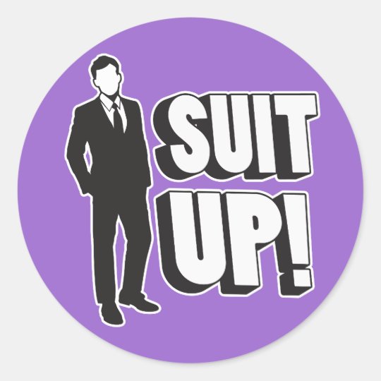 Suit Up! Classic Round Sticker