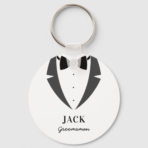 Suit up groomsman best man keychain