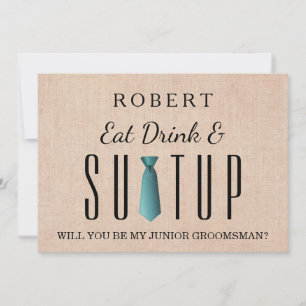 Suit-up Will you be my groomsman Invitation