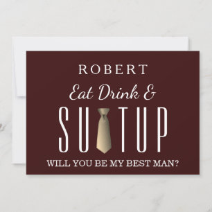 Suit-up Will you be my groomsman Invitation