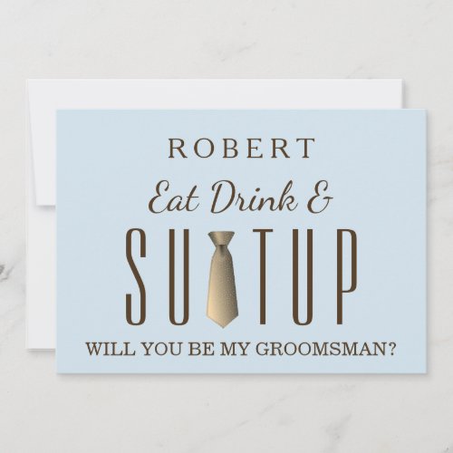 Suit_up Will you be my groomsman Invitation