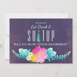 Suit-up Will you be my groomsman Invitation
