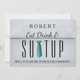 Suit-up Will you be my groomsman Invitation