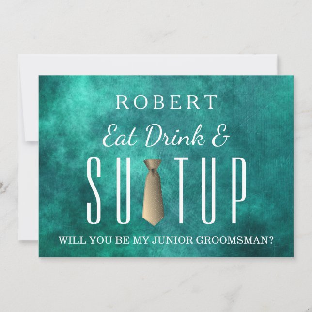 Suit-up Will you be my groomsman Invitation (Front)