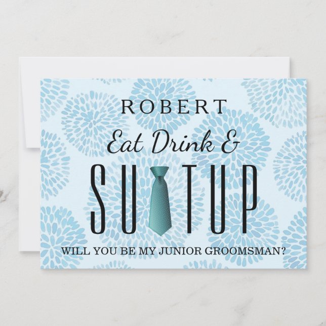 Suit-up Will you be my groomsman Invitation (Front)