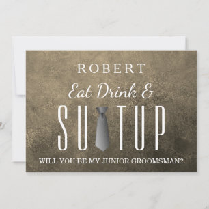 Suit-up Will you be my groomsman Invitation