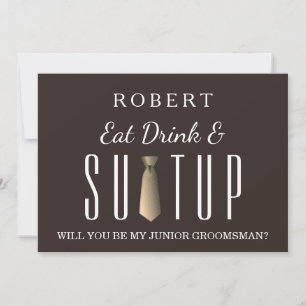 Suit-up Will you be my groomsman Invitation