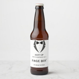 Suit Up Will You Be My Page Boy Beer Label