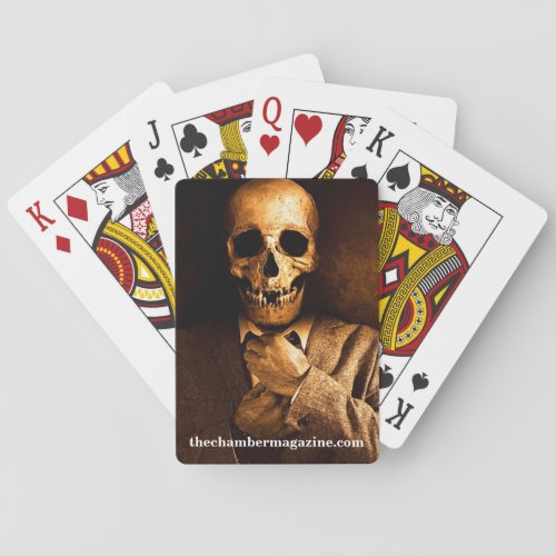 suit with skull playing cards