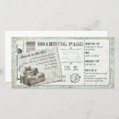 Suitcase Boarding Pass Invitation (Front/Back)