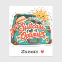 Suitcase Full of Optimism Sticker