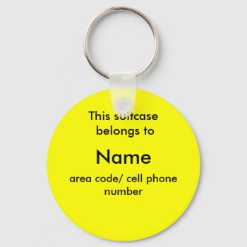 Suitcase Id Tag Keychain by Rebecca_Reeder at Zazzle