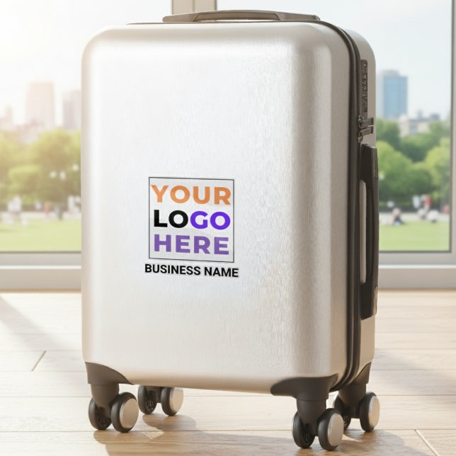 Suitcase Logo & Name | Transparent Waterproof Sticker (suitcase name tag, small business owner)