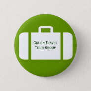 Suitcase On A Group Travel Name Tag Badge Button at Zazzle