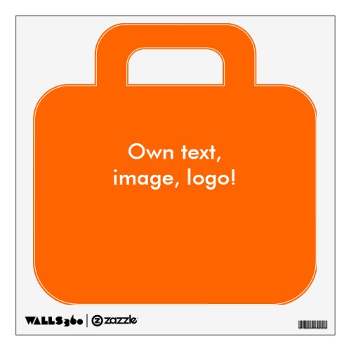 Suitcase orange wall sticker