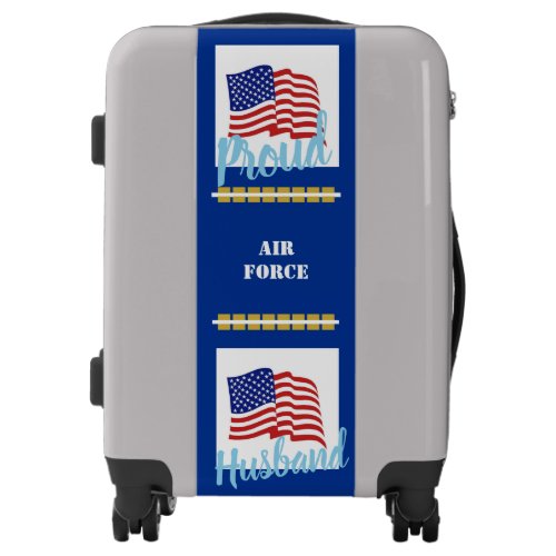 Suitcase Proud Airforce Husband Luggage