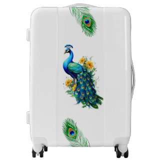 Suitcases peacock & father