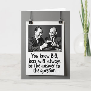 Suited Gents Toast Fathers Day Card