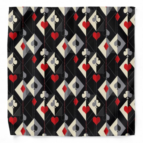 Suits of playing cards in poker  bandana