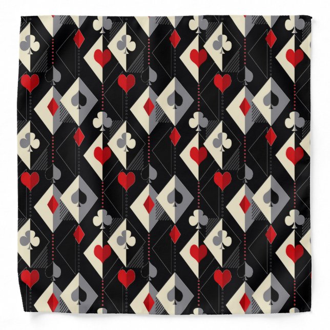 Suits of playing cards in poker.  bandana (Front)
