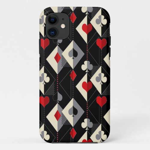 Suits of playing cards in poker  iPhone 11 case