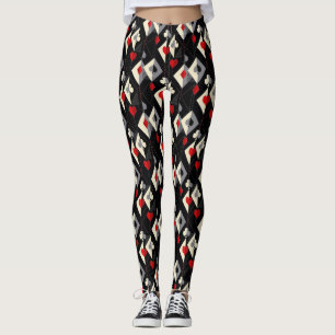 Suits of playing cards in poker.  leggings