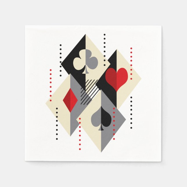 Suits of playing cards in poker.  napkins (Front)